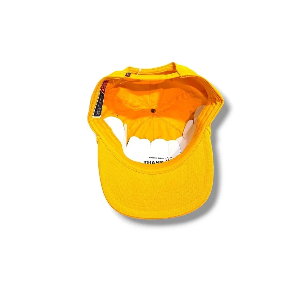 Herschel Supply Co Snapback Hat Unisex OSFM Yellow Rope Logo Patch Cap NWOT
